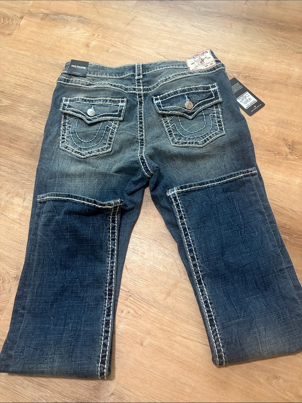 New True Religion Billie Mid Rise Super T Flap Straight Jean $244 Rt - Picture 7 of 7